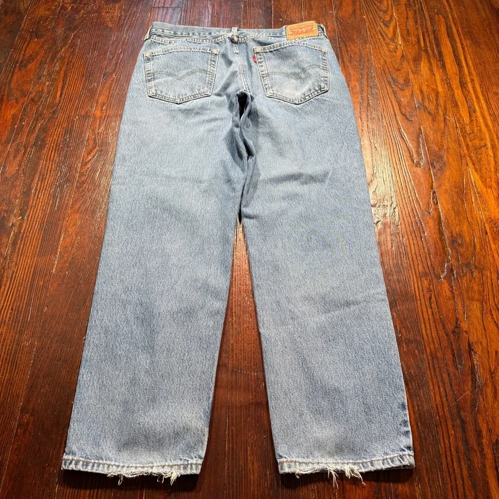 Levis 550 Jeans‎ Mens 36x32 Blue Relaxed Straight Faded Whiskers